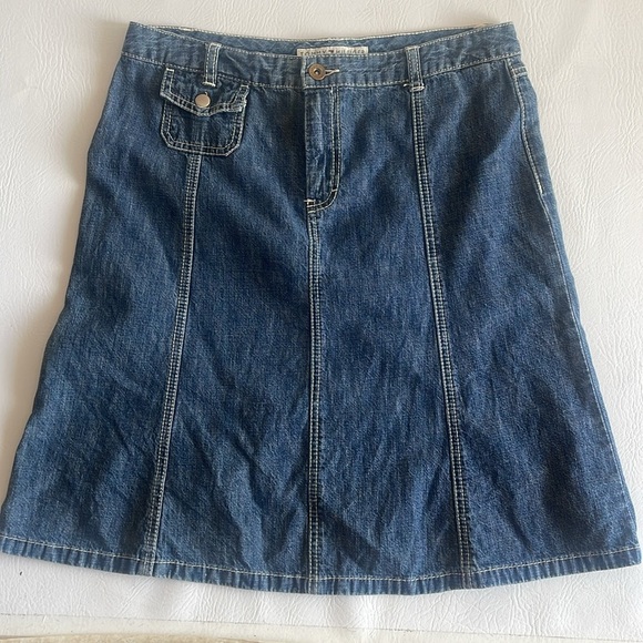 Tommy Hilfiger Denim A-line Hi-low Skirt. sz 8 - Picture 12 of 12